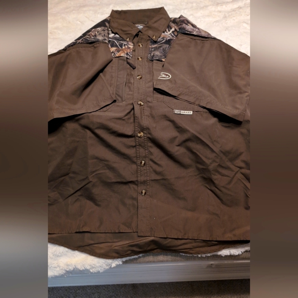 Drake camo button up short sleeve